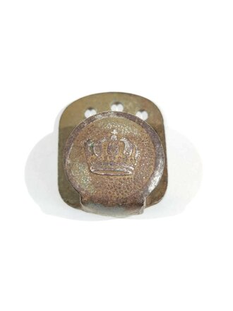 Kaiserreich, feldgrauer Schoßknopf, ca. 21 mm, leicht rostig