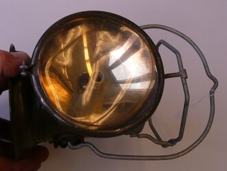 US Army WWII, Delta Powerlite Lantern, Original paint, uncleaned