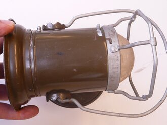 US Army WWII, Delta Powerlite Lantern, Original paint, uncleaned