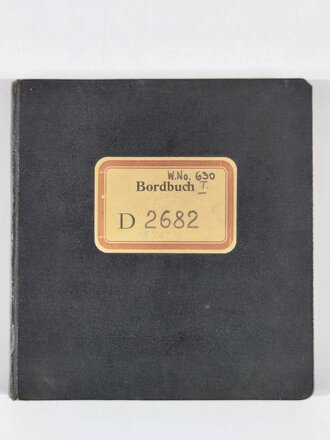 Bordbuch für das Flugzeug"D-2682" (W. No. 630), 19.5.1933 bis 8.4.1934, 1677 bestätigte Flüge, Stempel "Polizeipräsidium Flugwache Mannheim", 99 Seiten, 23 x 22 x 2 cm, guter gebrauchter Zustand