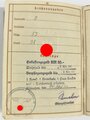 Wehrpaß eines Sanitäters des 1. Infanterie Regiments 468 aus Berchtesgaden, Einsatz zwischen Mosel und Rhein 1939, Stellungskämpfe südwestlich von Pirmasens 1939/40, verschlissen