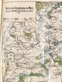 Deutsch-französischer Krieg 1870/71, "Illustrierter Führer durch Metz und über die Schlachtfelder", 35 Seiten mit Stadtplan, Landkarte und Karte über Truppenaufstellung August 1870, 1911, 11 x 16 cm, gebraucht