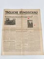 Deutschland nach 1945, Tägliche Rundschau - Zeitung für die deutsche Bevölkerung, Titelblatt "Nürnberger Prozesse", Nr. 136, 19. Oktober 1945, gefaltet, gebraucht