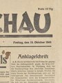 Deutschland nach 1945, Tägliche Rundschau - Zeitung für die deutsche Bevölkerung, Titelblatt "Nürnberger Prozesse", Nr. 136, 19. Oktober 1945, gefaltet, gebraucht