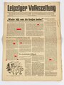 DDR/SED, Leipziger Volkszeitung, Titelblatt: Nürnberger Prozesse, Bezirk Westsachsen, 4. Oktober 1946, gebraucht