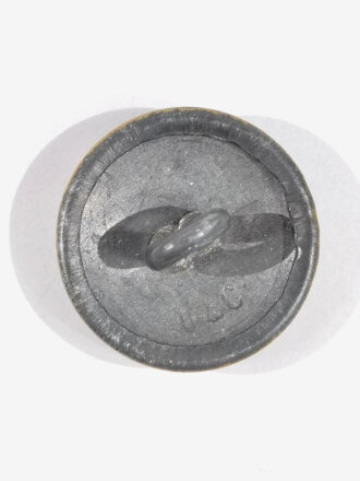 1. Weltkrieg, feldgrauer Schulterklappenknopf für die Feldbluse, 19 mm