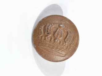 1. Weltkrieg, feldgrauer Schulterklappenknopf für die Feldbluse, 19 mm