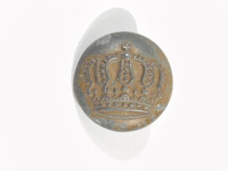 1. Weltkrieg, feldgrauer Schulterklappenknopf für die Feldbluse, 19 mm