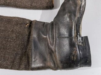 Russland höchstwahrscheinlich 2. Weltkrieg, Paar Stiefel für Mannschaften, Berson Absatz, getragenes Paar, Sohlenlänge 29 cm, ungereinigt