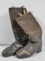 Russland höchstwahrscheinlich 2. Weltkrieg, Paar Stiefel für Mannschaften, Berson Absatz, getragenes Paar, Sohlenlänge 29 cm, ungereinigt