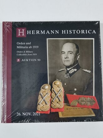 "Hermann Historica Auktion 90 - Orden und Militaria ab 1919", DIN A5, noch eingepackt