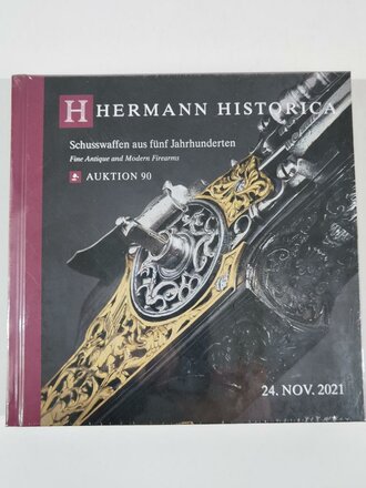 "Hermann Historica Auktion 90 - Schusswaffen aus fünf Jahrhunderten", DIN A5, noch eingepackt