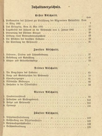 "Der Dienstunterricht in der Luftwaffe", Jahrgang 1941, 302 Seiten, 20 x 14 cm, fleckig, gebraucht