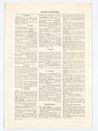 "Inspektions-Zeitung der II. Inspektion D. 17. Fahnenjunker-Lehrgangs Rosenheim", Pioniere Speyer, 10 Seiten, DIN A4, gefaltet, sonst guter Zustand