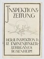 "Inspektions-Zeitung der II. Inspektion D. 17. Fahnenjunker-Lehrgangs Rosenheim", Pioniere Speyer, 10 Seiten, DIN A4, gefaltet, sonst guter Zustand