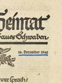 "Front und Heimat -  Soldatenzeitung d. Gaues Schwaben", Nr. 60, 16. Dezember 1942, gebraucht