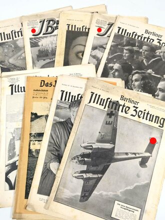 10 Stück Zeitungen aus der Zeit des 2.Weltkrieg, nicht auf Zustand oder Vollständigkeit geprüft