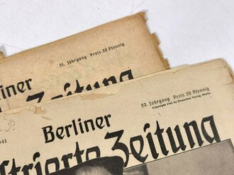 10 Stück Zeitungen aus der Zeit des 2.Weltkrieg, nicht auf Zustand oder Vollständigkeit geprüft