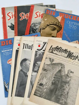 10 Stück Zeitungen aus der Zeit des 2.Weltkrieg, nicht auf Zustand oder Vollständigkeit geprüft