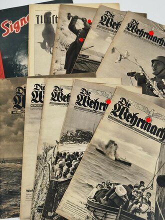 10 Stück Zeitungen aus der Zeit des 2.Weltkrieg, nicht auf Zustand oder Vollständigkeit geprüft