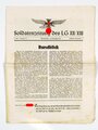 "Soldatenzeitung des LG XII/XIII", Titelblatt: "Rundblick", Nr. 49, Wiesbaden, 10. Dezember 1941, DIN A4, gefaltet und gebraucht