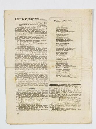 "Soldatenzeitung des LG XII/XIII", Titelblatt: "Faule Eier", Nr. 46, Wiesbaden, 19. November 1941, DIN A4, gefaltet und gebraucht