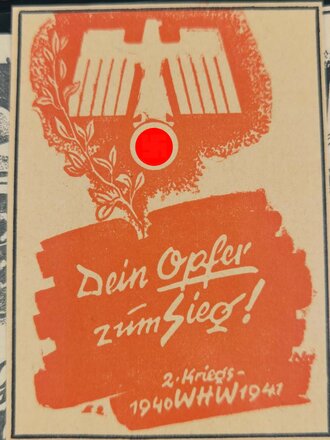 Winterhilfswerk des deutschen Volkes, Sammlung von Zeitungsausschnitten und Vignetten, diese meist nicht original, in hochwertigem Sammelordner