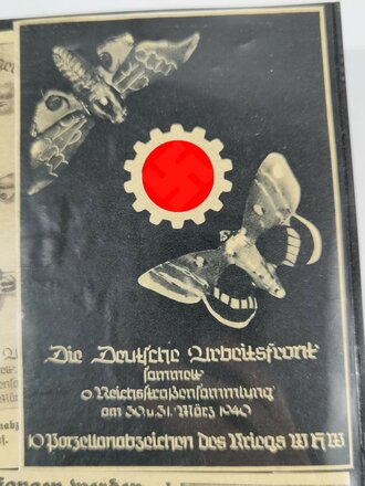 Winterhilfswerk des deutschen Volkes, Sammlung von Zeitungsausschnitten und Vignetten, diese meist nicht original, in hochwertigem Sammelordner