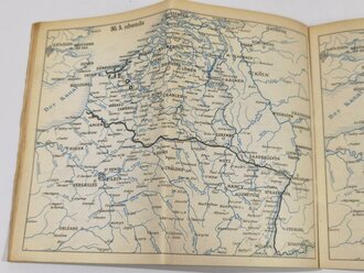 "Über Schlachtfelder vorwärts!", Kurt Hesse, 1940, 320 Seiten mit Kartenwerk, ca. DIN A5, gebraucht, Schutzumschlag verschlissen, fleckig