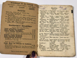 Deutschland 1. Weltkrieg, "Deutsch-französischer Soldaten-Sprachführer", Haasmann, 33 Seiten, stark gebraucht