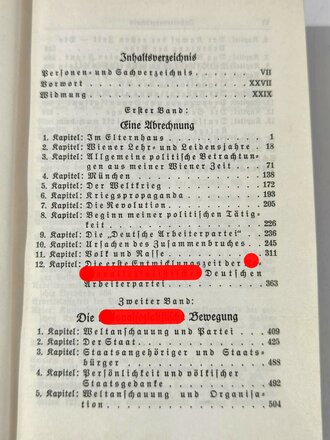 Adolf Hitler " Mein Kampf" blaue Ganzleinenausgabe von 1936 in gutem Zustand