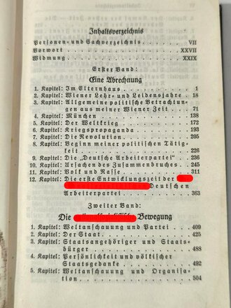 Adolf Hitler " Mein Kampf" blaue Ganzleinenausgabe von 1936 , Einband leicht defekt, sonst guter Zustand