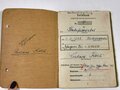 Soldbuch für einen Stabsfeldwebel im Pionier Btl. 719. Zweitschrift ausgestellt am 14.April 1945, eingetragene Auszeichnungen: