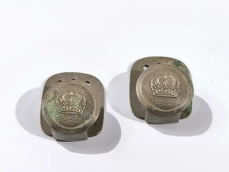 Kaiserreich, Paar graue Schoßknöpfe , Durchmesser 22 mm