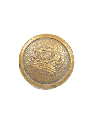 Kaiserreich, messingfarbener Knopf für die Feldbluse, Durchmesser 20,5 mm