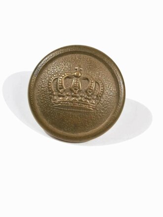Kaiserreich, messingfarbener Knopf für die Feldbluse, Durchmesser 20 mm