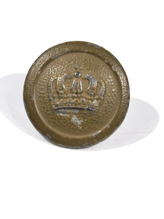 Kaiserreich, feldgrauer Knopf für die Feldbluse, Durchmesser 21 mm