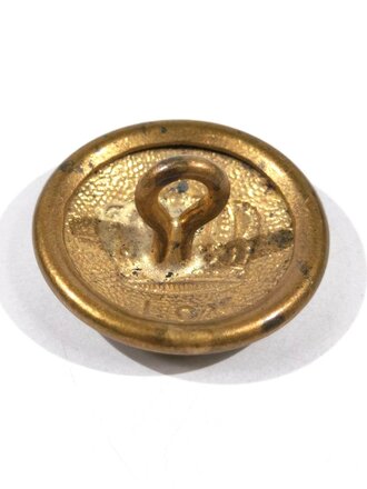 Kaiserreich, messingfarbener Knopf für die Feldbluse, Durchmesser 20,5 mm