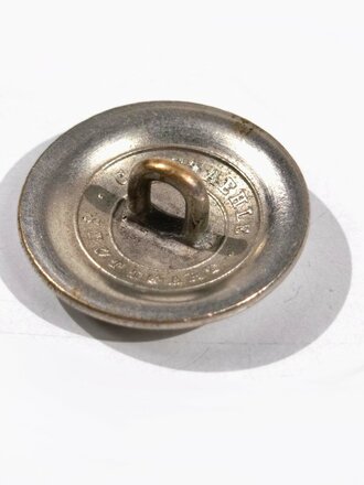 Kaiserreich, silberfarbener Knopf für den Waffenrock, Durchmesser 22 mm