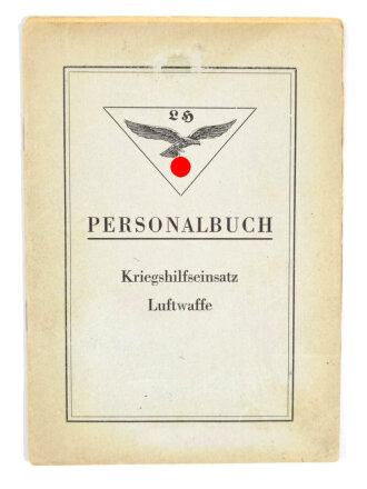 Luftwaffenhelfer Personalbuch "Kriegshilfseinsatz...