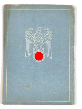 BDM  Jungmädel, "Die Deutsche Familie zur Verpflichtung der Jugend", Reichspropagandaleitung der NSDAP, 26. März 1944, 39 Seiten, Einband fleckig, sonst guter gebrauchter Zustand