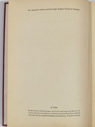 WHW "Ewiges Deutschland. Ein deutsches Hausbuch", Winterhilfswerk des Deutschen Volkes, 1942, 351 Seiten, ca. DIN A5, Einband und erste Seiten leicht fleckig