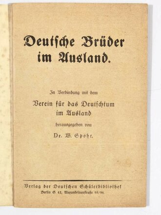 VDA "Deutsche Brüder im Ausland", Dr. W....
