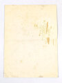 WHW, Ehrenurkunde für einen ehrenamtlichen Helfer im Winterhilfswerk 1937-38, 28 x 38 cm, fleckig, gefaltet