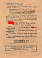 Russland/Sowjetunion 2. Weltkrieg, "Deutsche Hitler ist euer Feind!", Flugblatt 3346 - 14.4.1945, gefaltet gebraucht