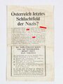 U.S.A., "Österreich letztes Schlachtfeld der Nazis?", Flugblatt AU/147