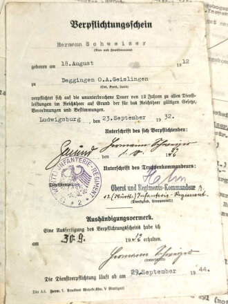 Luftwaffe, Papier Konvolut eines Regierungsoberinspektor