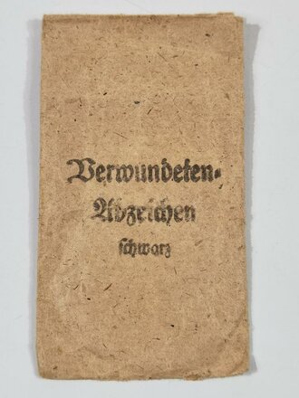 Verleihungstüte zum Verwundetenabzeichen schwarz, Hersteller Steinhauer & Lück Lüdenscheid