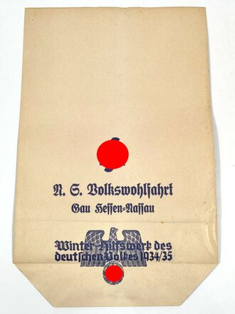 Winterhilfswerk Gau Hessen-Nassau Spendentüte  1934/35