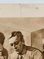 Winterhilfswerk Ehrenurkunde für einen ehrenamtlichen Helfer im Winterhilfswerk 1934-35, 24 x 37 cm, fleckig u. gelocht, oben eingerissem